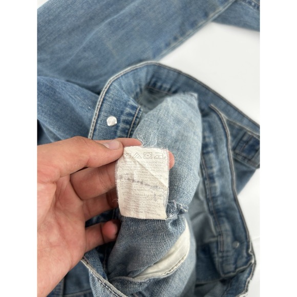 Wrangler Women's XL Blue Wash Vintage Denim Trucker Jacket Button Closure - Picture 8 of 10